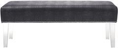 Stella Grey Croc Acrylic Bench
