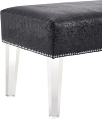 Stella Grey Croc Acrylic Bench