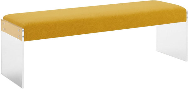Sunshine Pebbled Velvet Bench