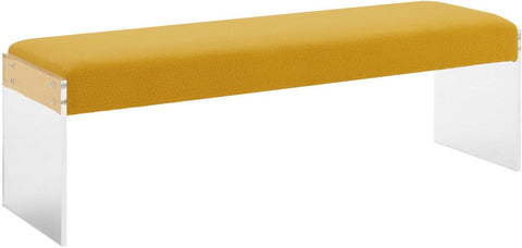Sunshine Pebbled Velvet Bench - Heaven's Gate Home & Garden