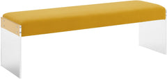 Sunshine Pebbled Velvet Bench