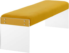 Sunshine Pebbled Velvet Bench