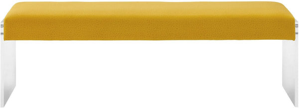 Sunshine Pebbled Velvet Bench