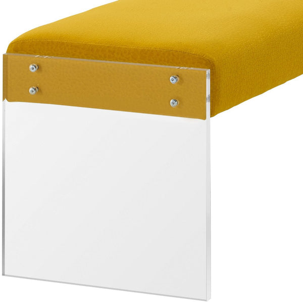 Sunshine Pebbled Velvet Bench