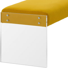 Sunshine Pebbled Velvet Bench