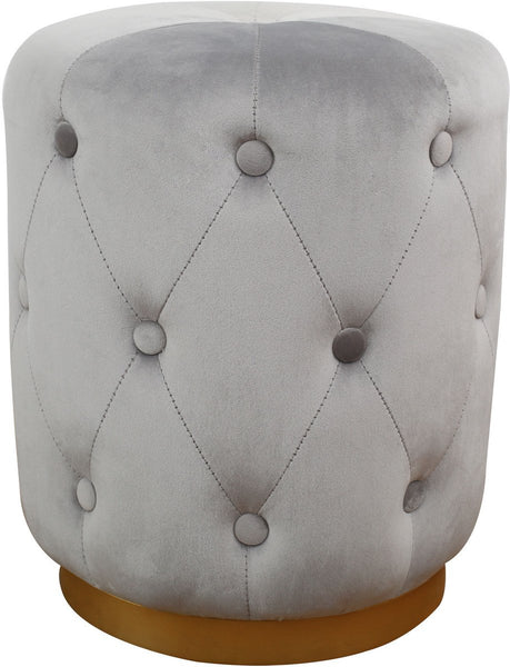 Skylar Grey Velvet Ottoman