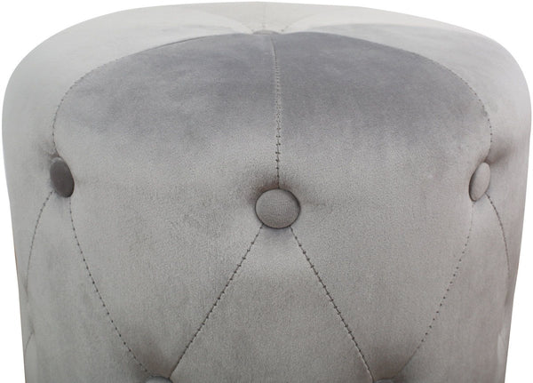 Skylar Grey Velvet Ottoman