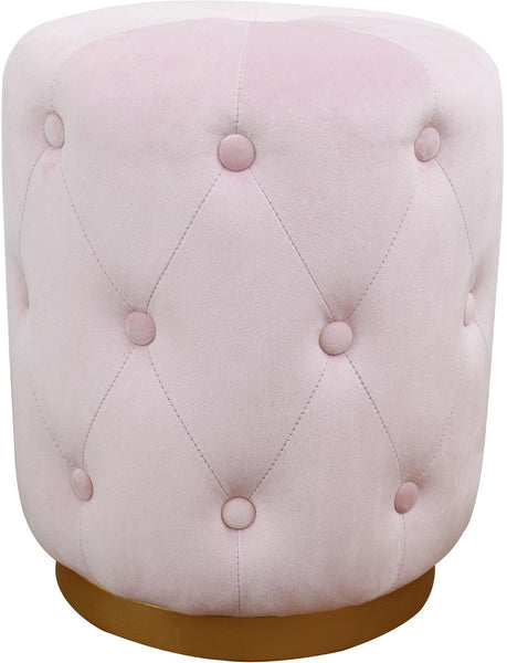 Skylar Blush Velvet Ottoman