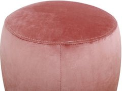 Willow Salmon Velvet Ottoman