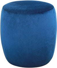 Willow Navy Velvet Ottoman