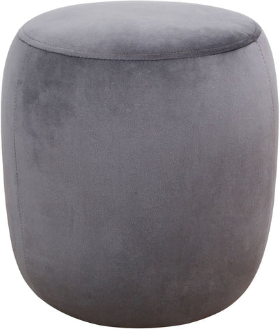 Willow Grey Velvet Ottoman - Heaven's Gate Home & Garden