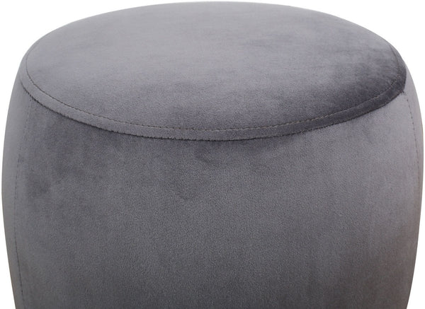 Willow Grey Velvet Ottoman