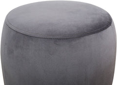 Willow Grey Velvet Ottoman