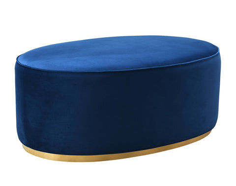 Scarlett Navy Ottoman - Heaven's Gate Home & Garden