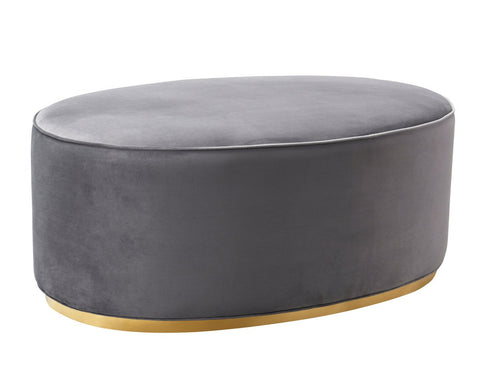 Scarlett Grey Ottoman - Heaven's Gate Home & Garden