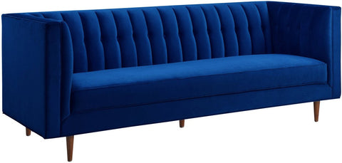 Sebastian Navy Velvet Sofa - Heaven's Gate Home & Garden