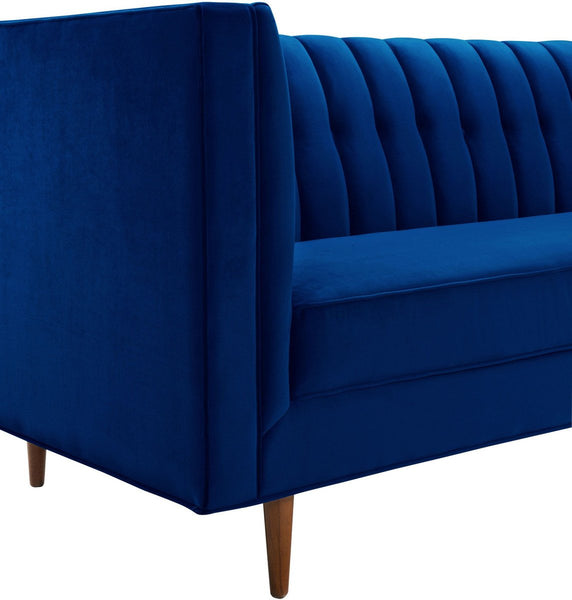 Sebastian Navy Velvet Sofa
