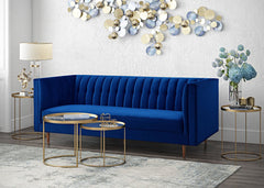 Sebastian Navy Velvet Sofa