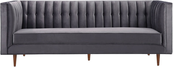 Sebastian Grey Velvet Sofa