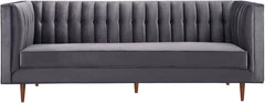 Sebastian Grey Velvet Sofa