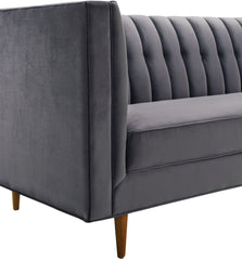 Sebastian Grey Velvet Sofa