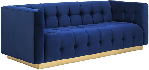 Roma Navy Velvet Sofa - Heaven's Gate Home & Garden