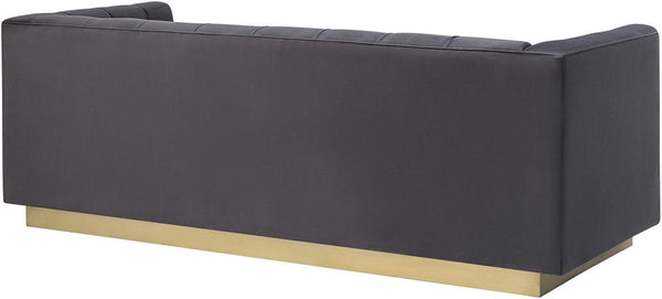 Roma Grey Velvet Sofa