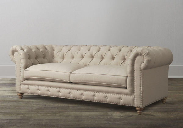 Oxford Beige Linen Sofa