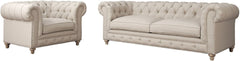 Oxford Beige Linen Sofa