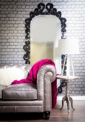 Zahara Silver Leather Sofa