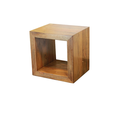 The Urban Port The Urban Port Brand Uniquely Styled Wooden Side Cube Table