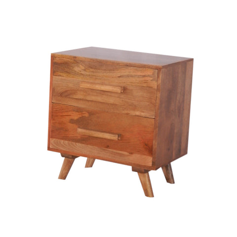 The Urban Port The Urban Port Brand Classy Wooden Side Stool With Two Drawers