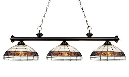 Z-Lite Grande 3 Light Billiard Light 100703BRZ-F14-1