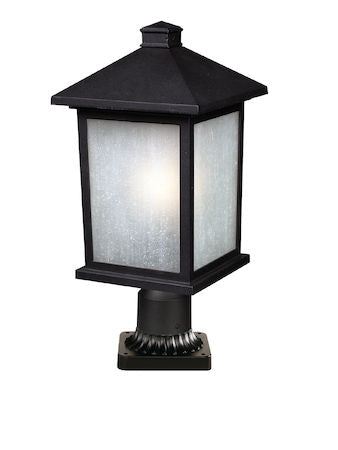 Z-Lite Holbrook 1 Light Outdoor Post Mount Light 507PHB-BK-PM