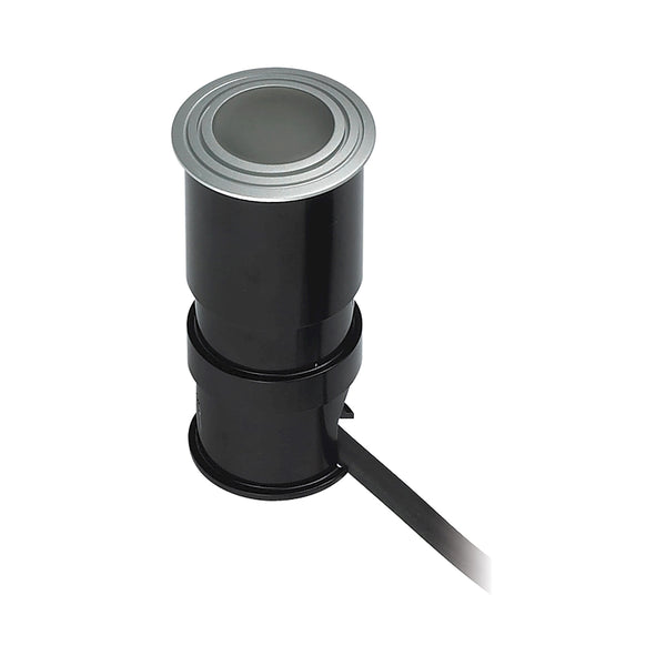 Alpha 1 Light Wet Location LED Button In Brushed Aluminum
