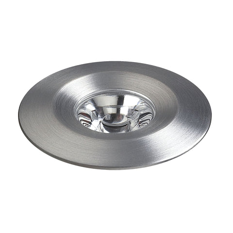 Alpha 1 Light LED Mini Button In Brushed Aluminum