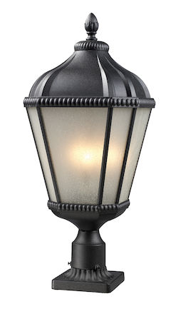 Z-Lite Waverly Outdoor Post Light 513PHM-BK-PM