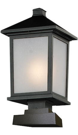 Z-Lite Holbrook Outdoor Post Light 537PHB-SQPM-BK