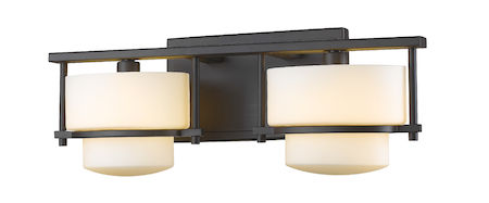 Z-Lite Porter 2 Light Vanity Light 3030-2V-BRZ-LED