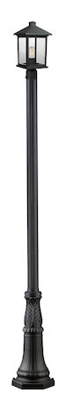 Z-Lite Portland 1 Light Outdoor Post Light 531PHMR-518P-BK