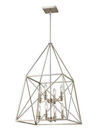 Z-Lite Tressle 8 Light Pendant 447-8AS
