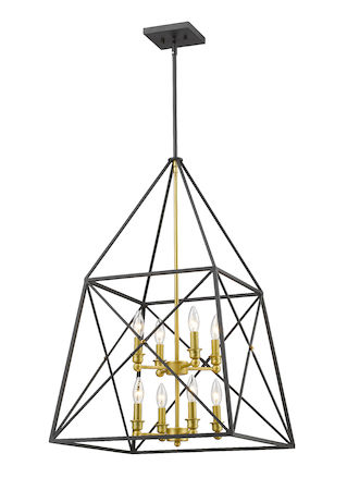 Z-Lite Tressle 8 Light Pendant 447-8BZGD