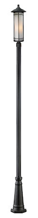Z-Lite Woodland Outdoor Post Light 529PHB-519P-BK