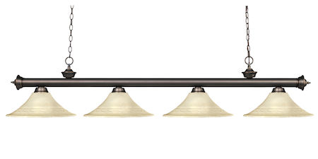 Z-Lite Riviera 4 Light Billiard Light 200-4OB-FGM16