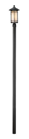 Z-Lite Woodland Outdoor Post Light 527PHB-520P96-BK