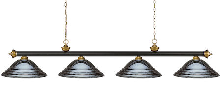 Z-Lite Riviera 4 Light Billiard Light 200-4BRZ+SG-SGM
