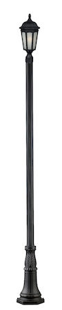 Z-Lite Newport 1 Light Outdoor Post Mount Light 508PHM-518P-BK