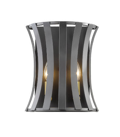 Z-Lite Geist 2 Light Wall Sconce 446-2S-BZGD
