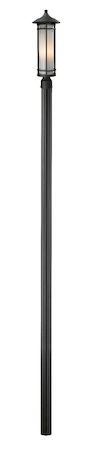 Z-Lite Woodland Outdoor Post Light 529PHM-520P96-BK