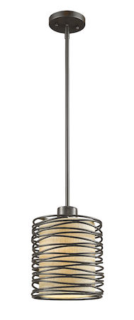 Z-Lite Zinnia 1 Light Mini Pendant 2009MP-BRZ